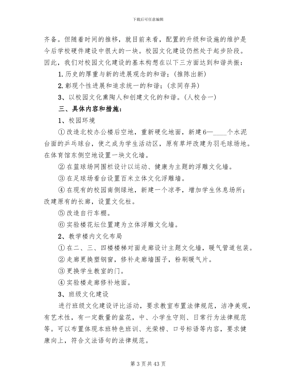 中学校园文化建设方案(5篇)_第3页
