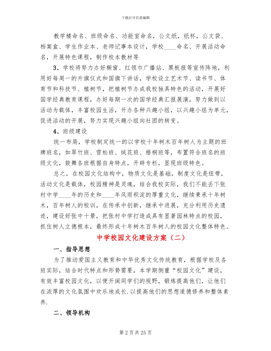 中学校园文化建设方案_第2页