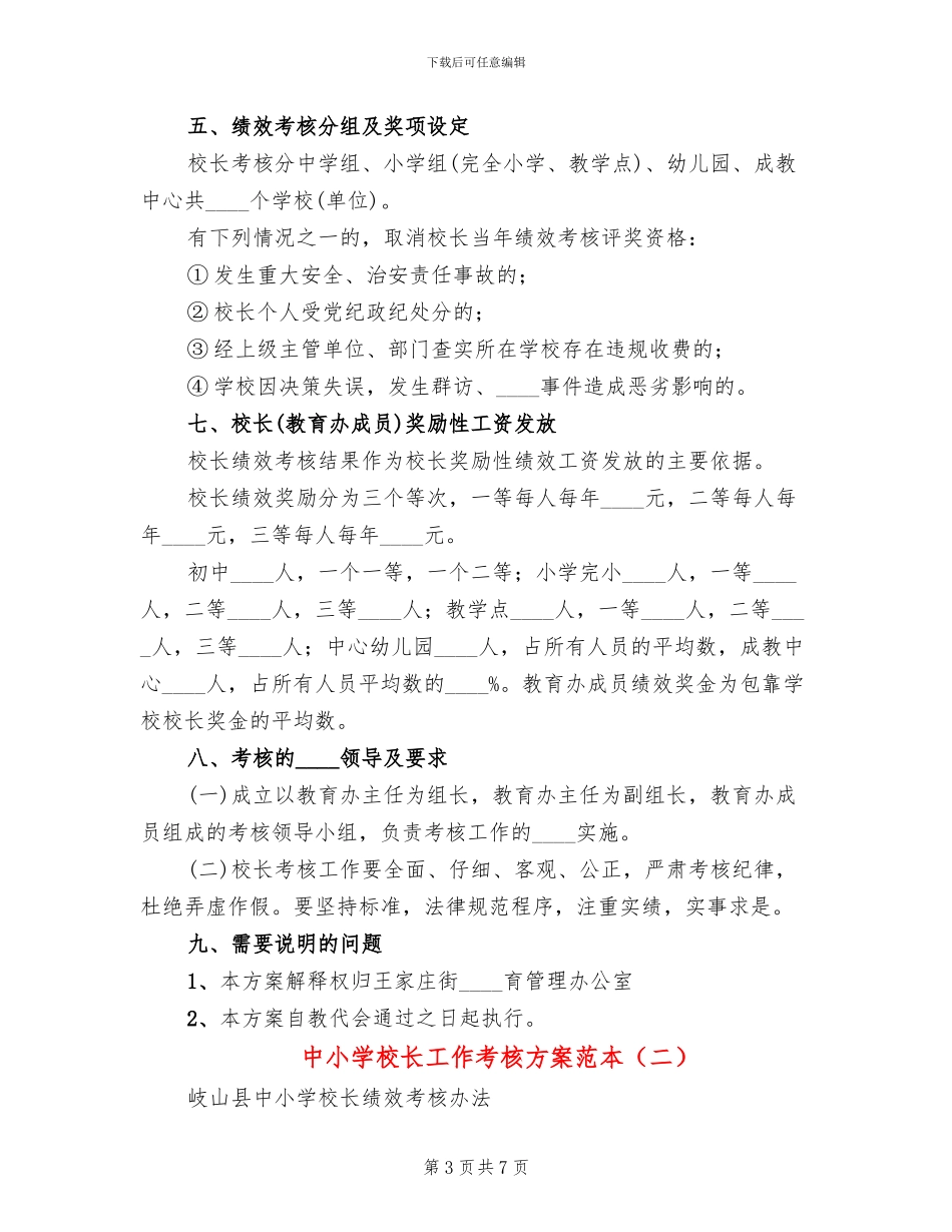 中小学校长工作考核方案范本(2篇)_第3页