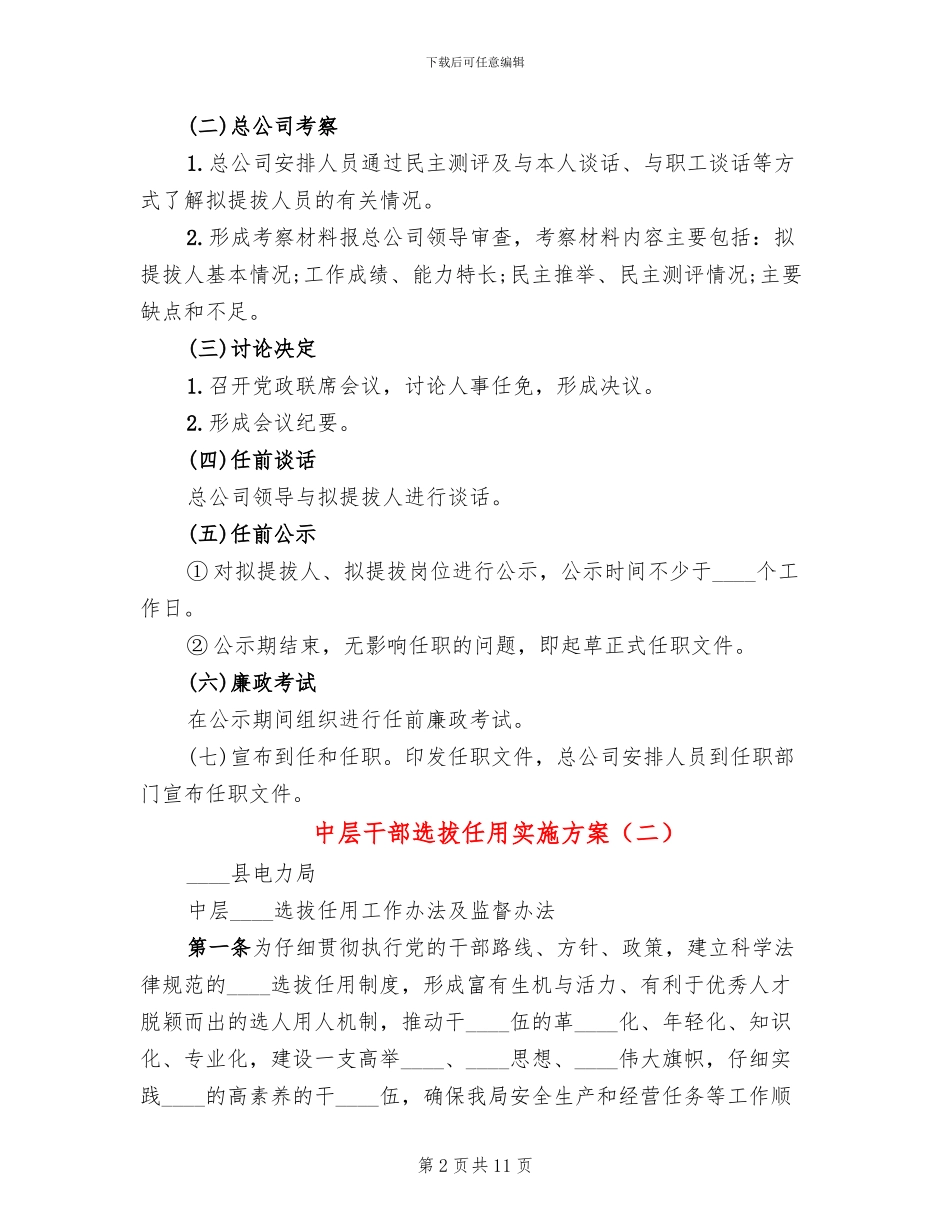 中层干部选拔任用实施方案_第2页