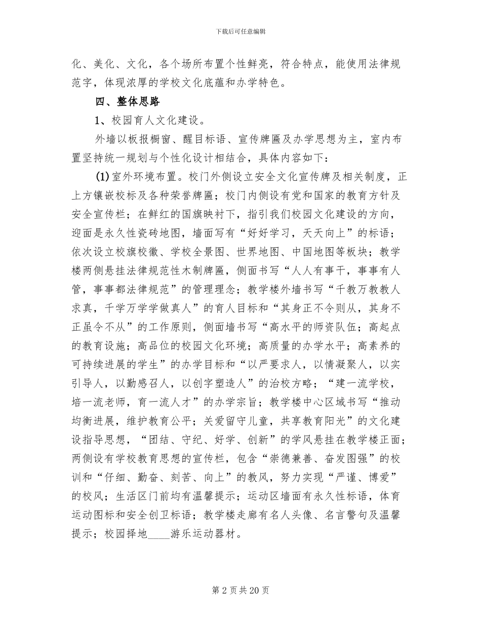 中心小学校园文化建设实施方案_第2页