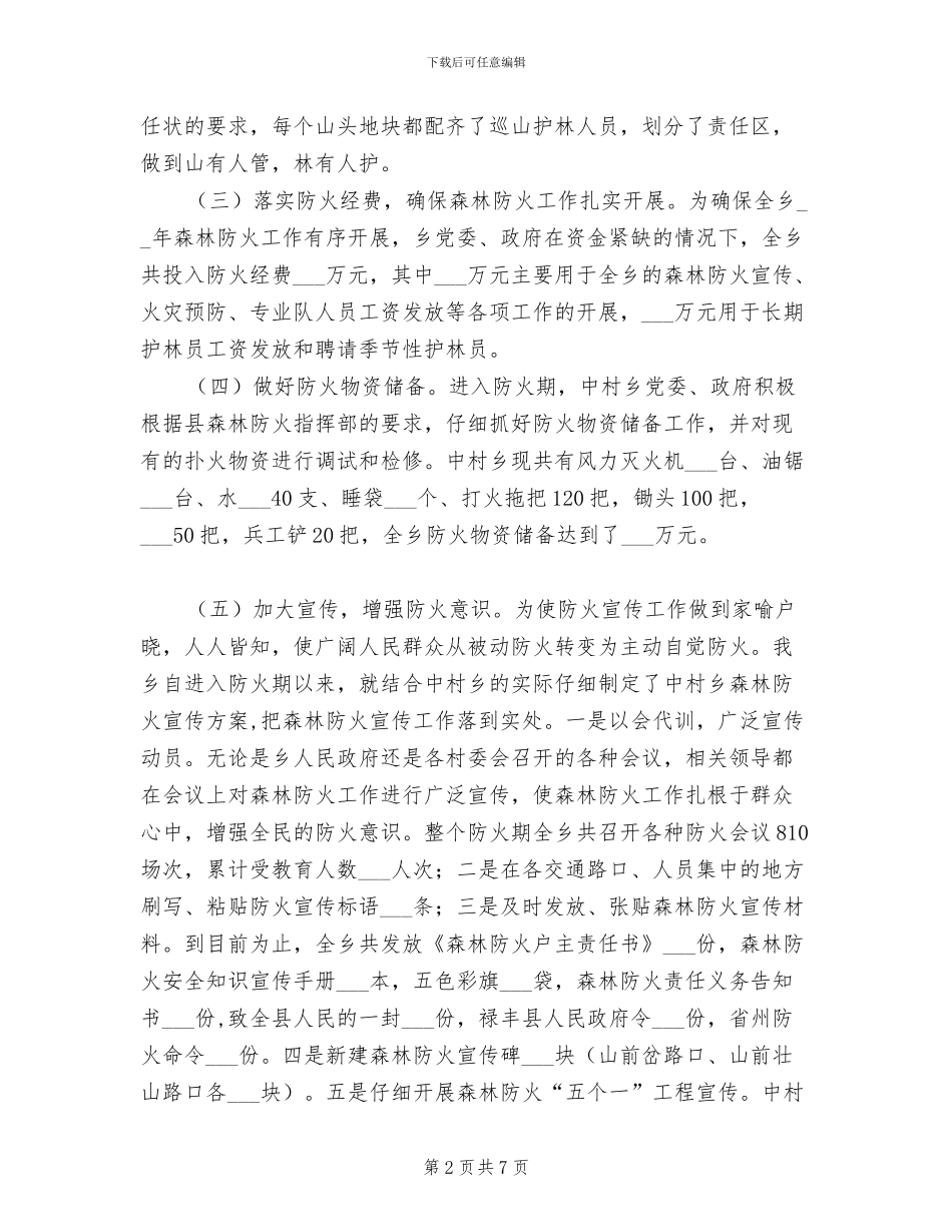 中村乡2024年森林防火工作总结_第2页