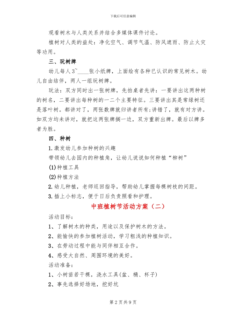 中班植树节活动方案_第2页