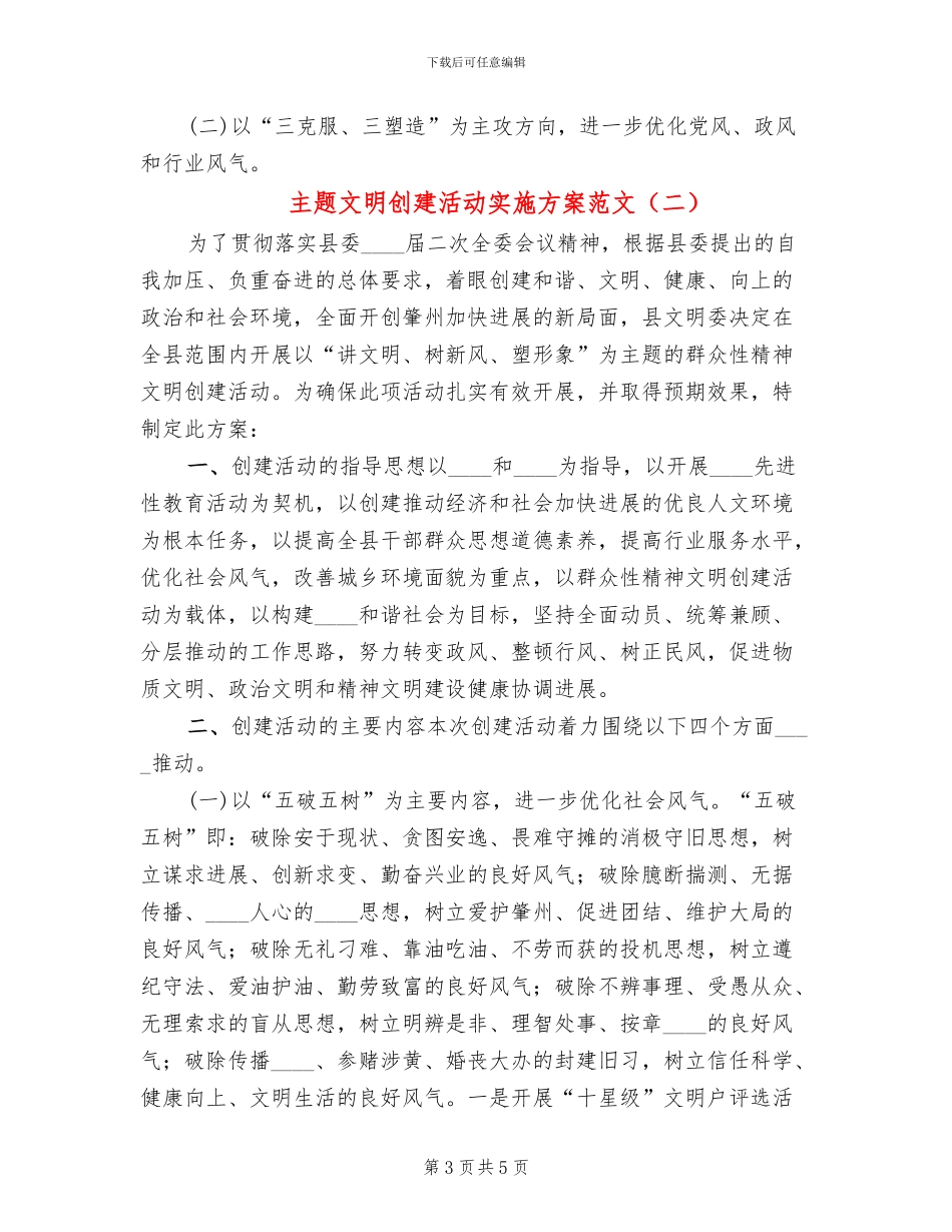 主题文明创建活动实施方案范文_第3页