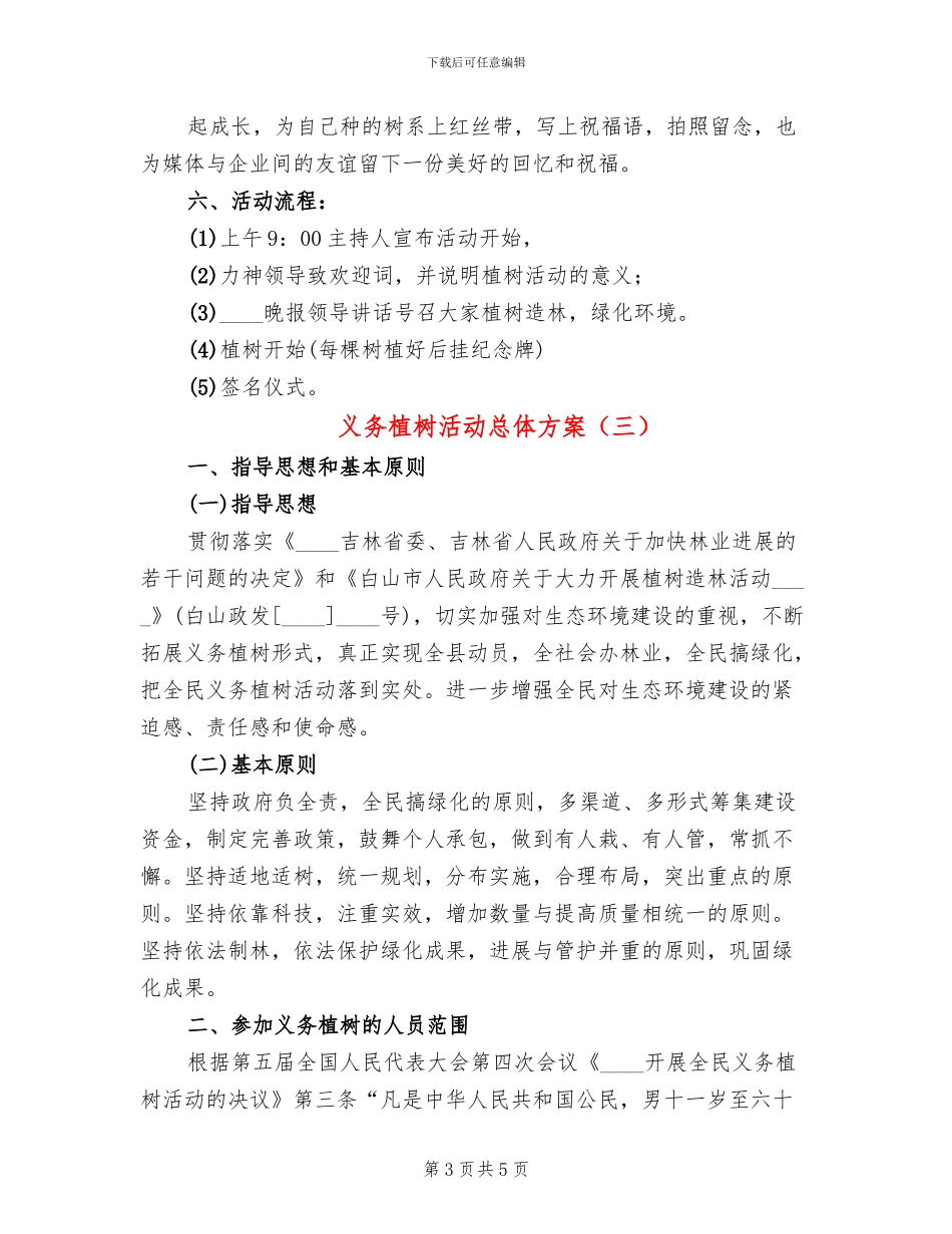 义务植树活动总体方案(3篇)_第3页