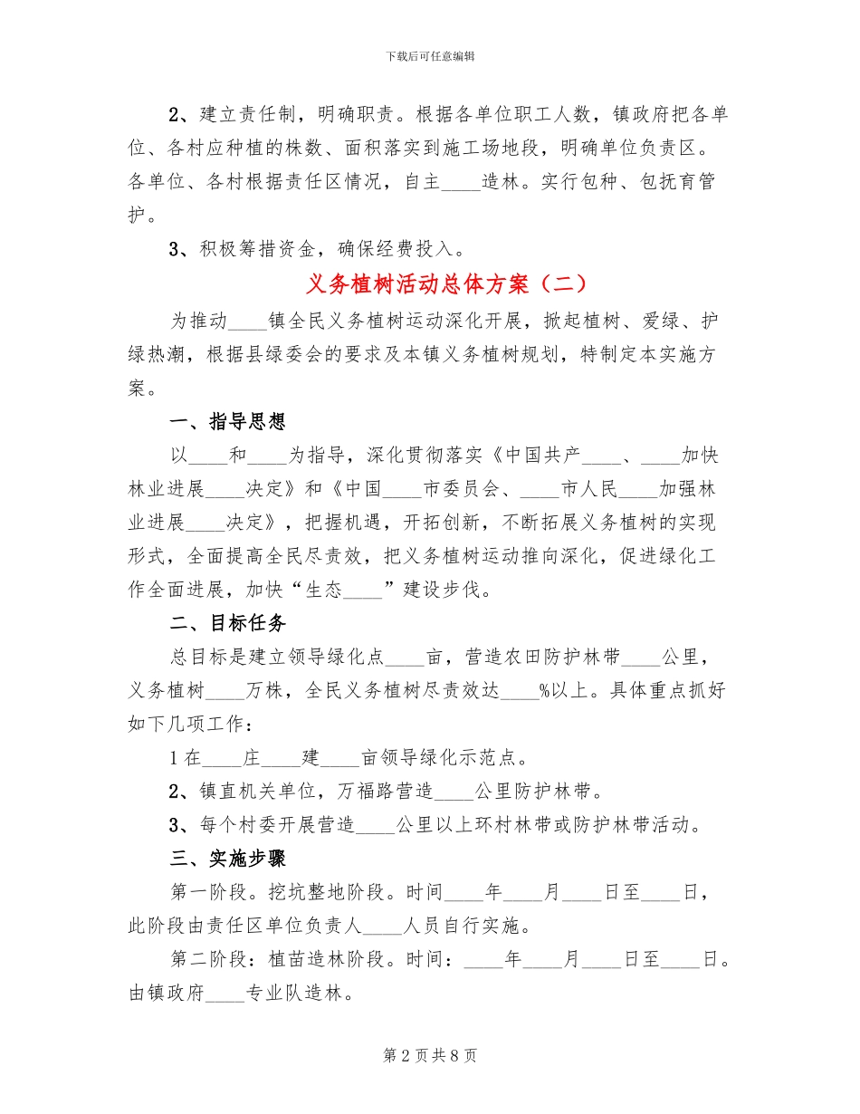 义务植树活动总体方案_第2页