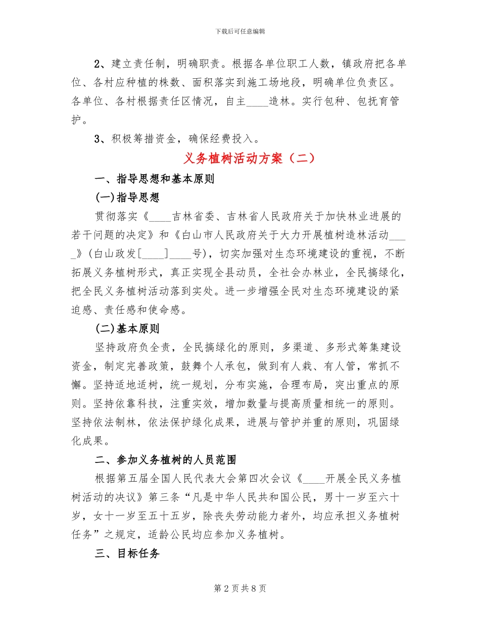义务植树活动方案_第2页