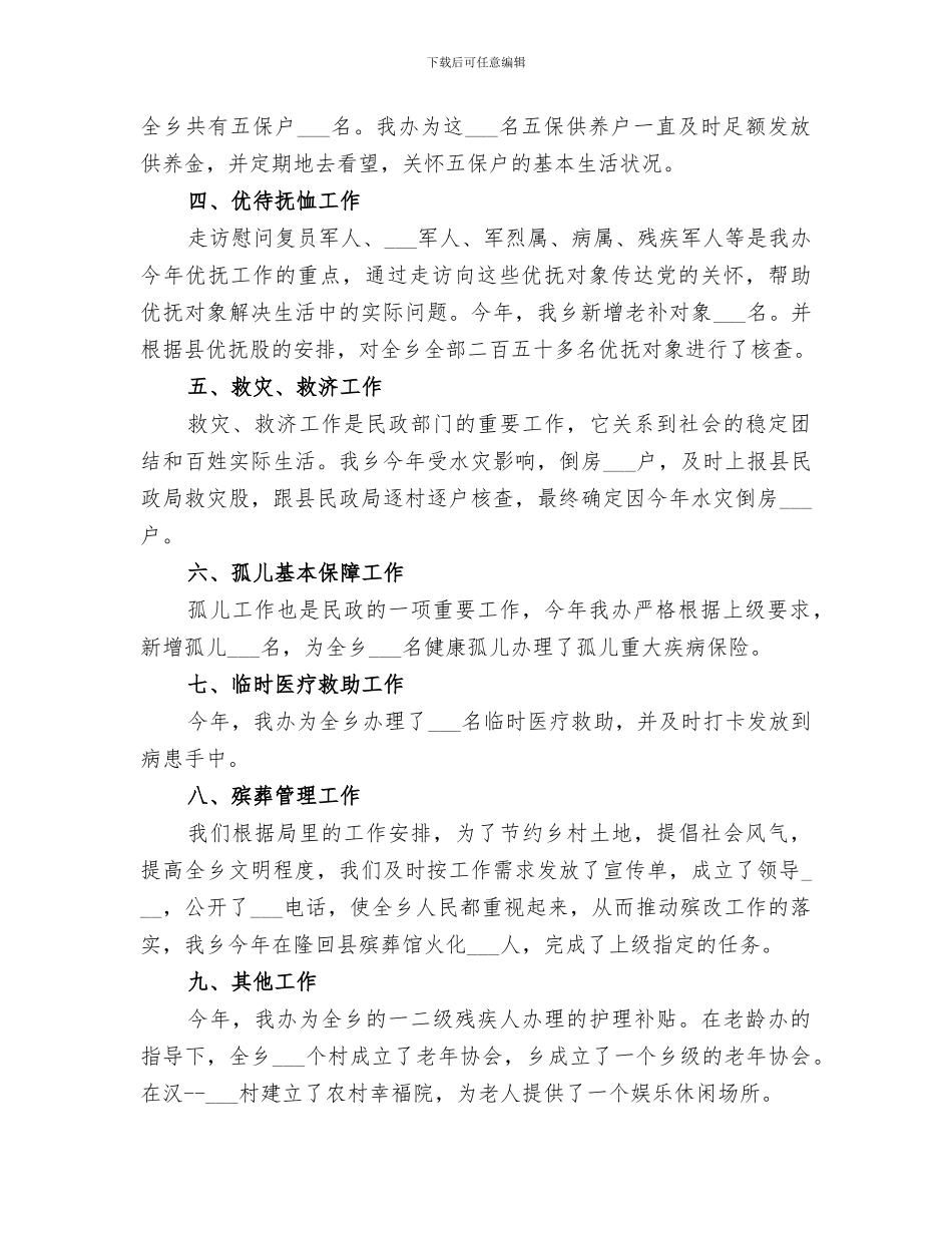 乡2024民政工作总结_第2页