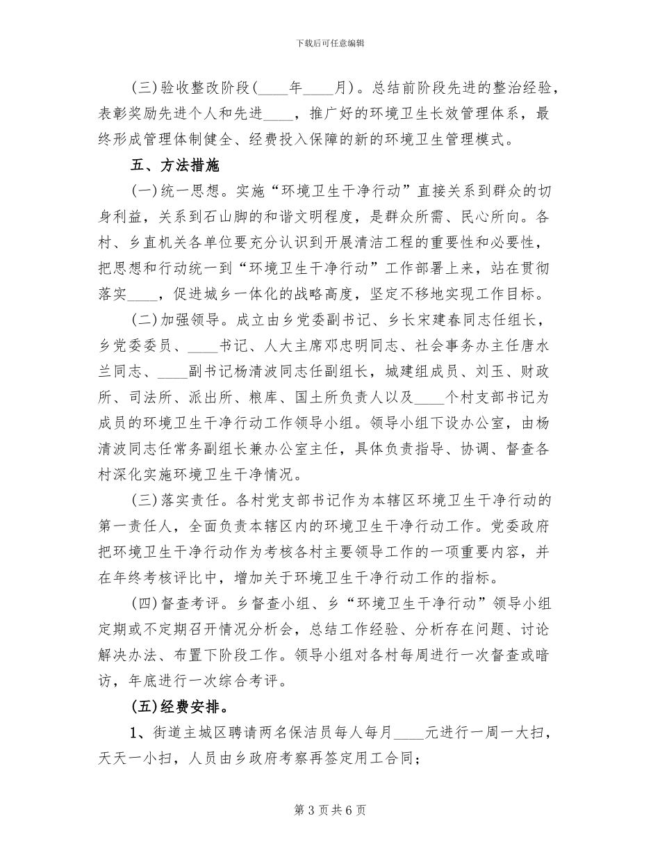 乡村环境卫生整治工作方案范文_第3页