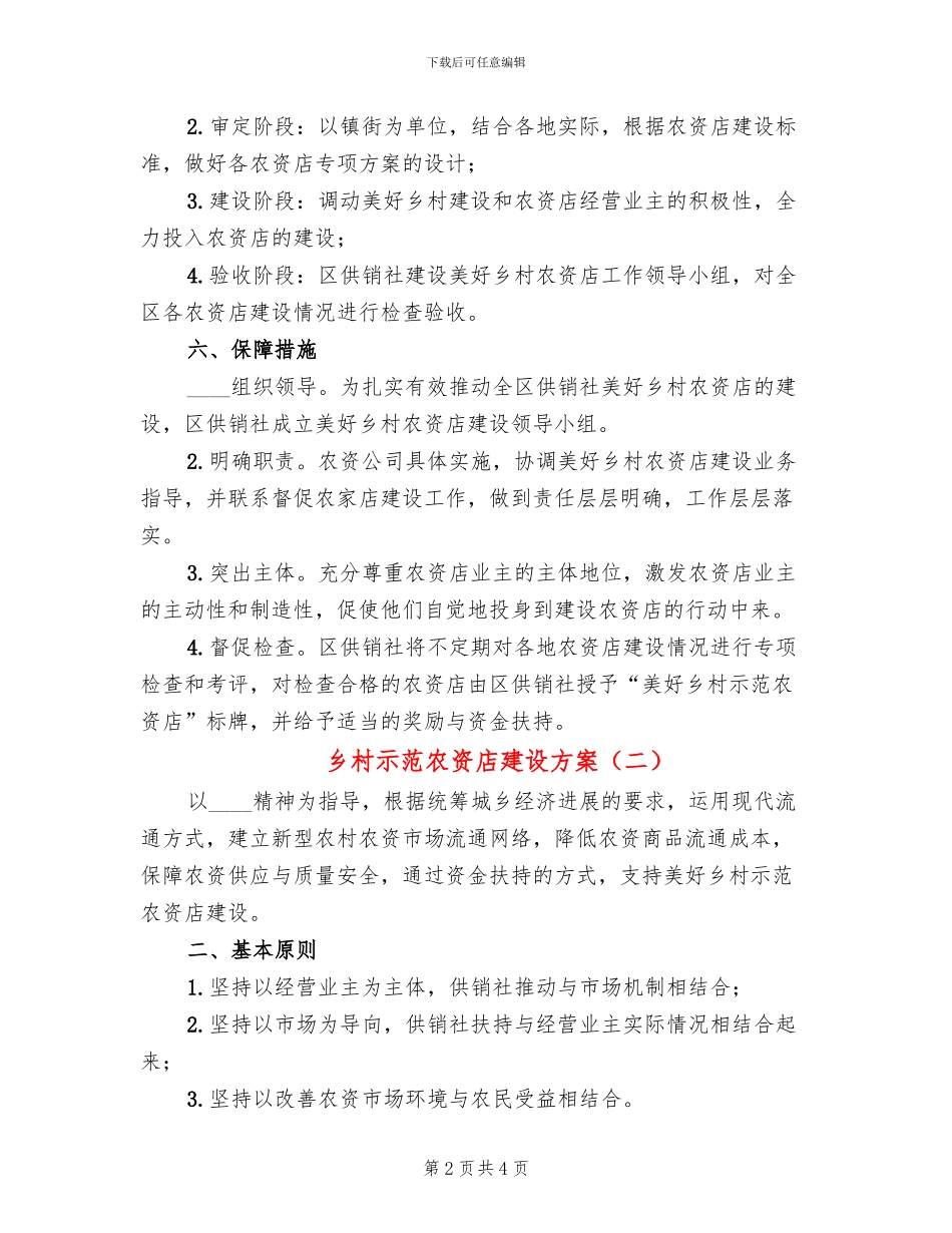 乡村示范农资店建设方案_第2页