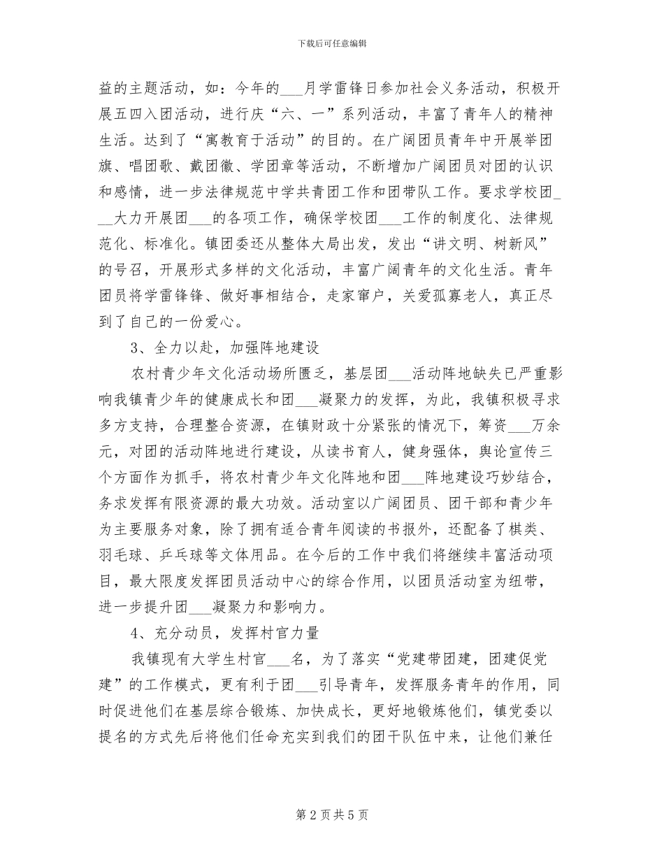 乡镇团委2024年上半年工作小结_第2页