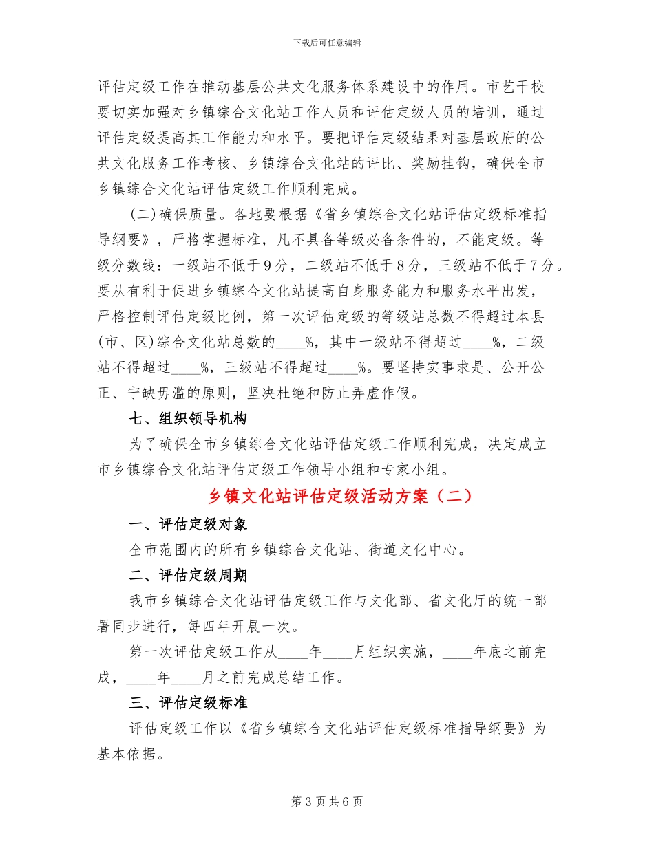 乡镇文化站评估定级活动方案_第3页