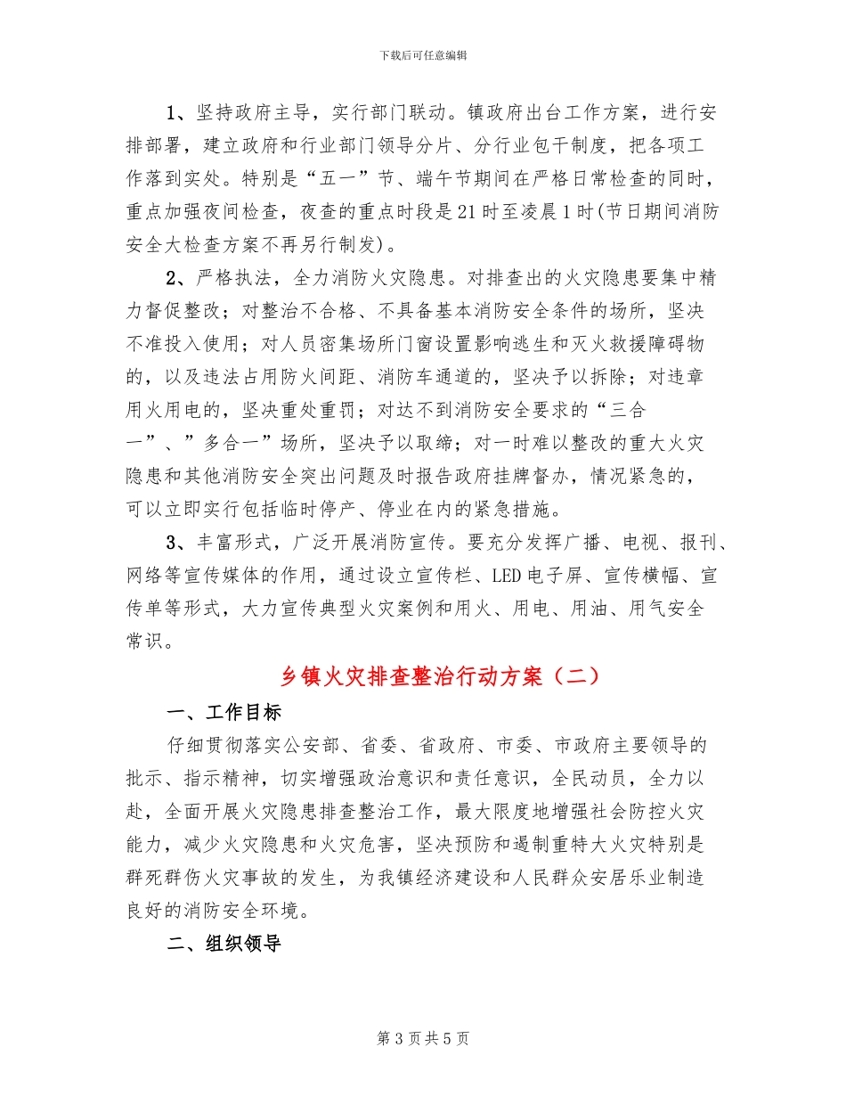 乡镇火灾排查整治行动方案_第3页