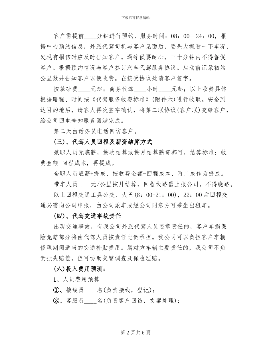 代驾服务具体方案_第2页