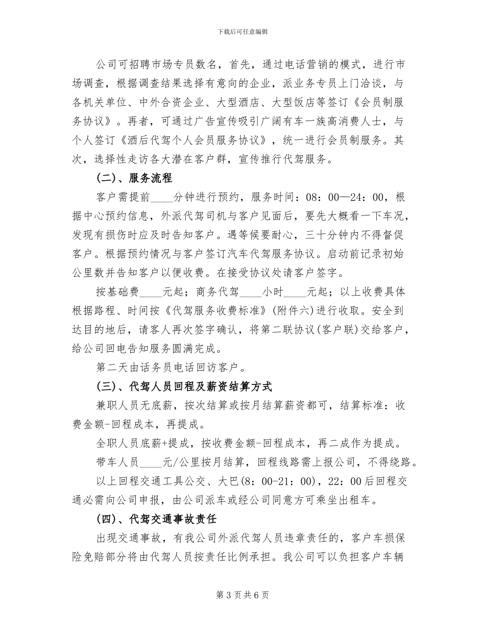 代驾服务具体方案范本_第3页