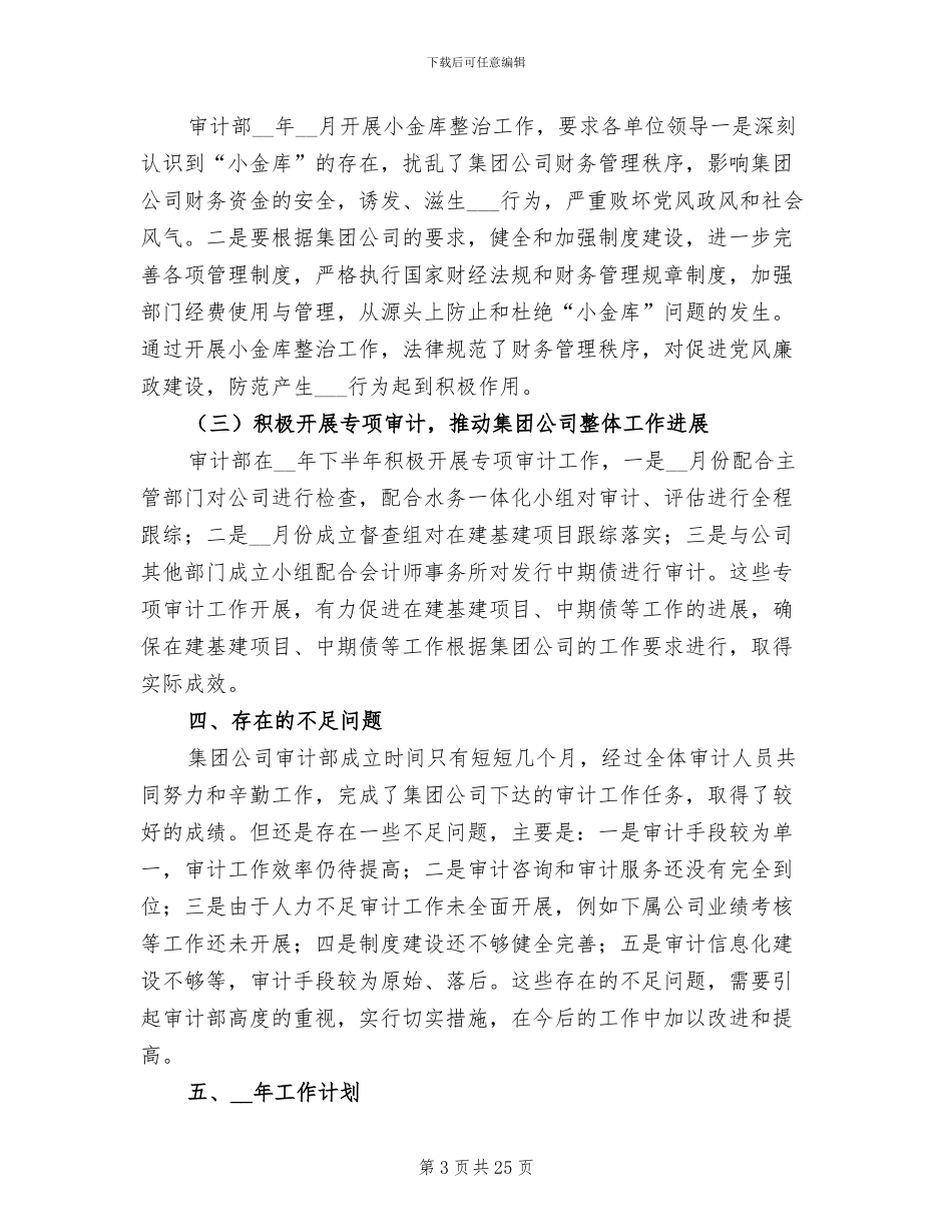 企业内部审计工作总结2024年_第3页