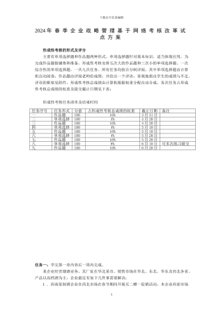 企业战略管理基于网络考核改革试点方案