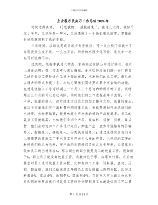 企业程序员实习工作总结2024年