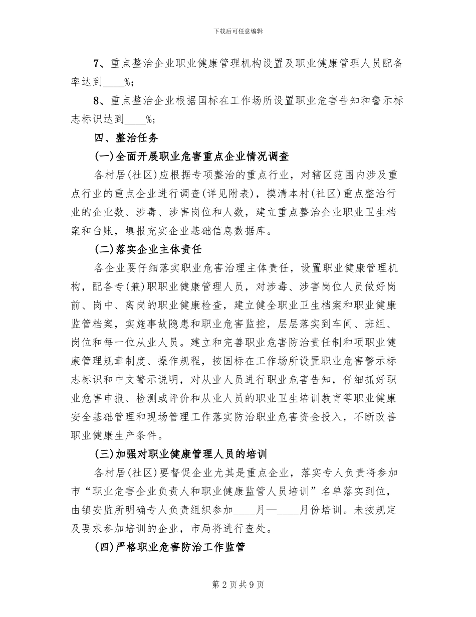 作业场所职业危害整改方案范文(2篇)_第2页