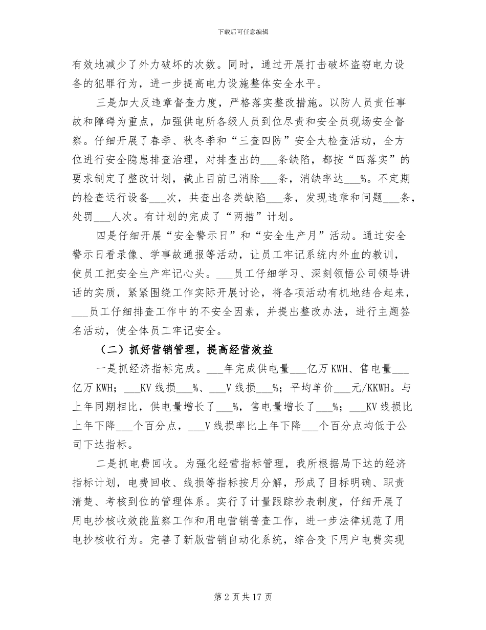 供电公司2024年度工作总结_第2页