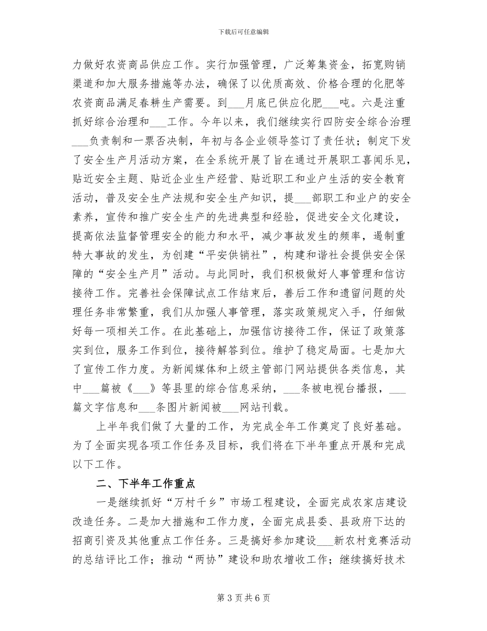 供销社2024上半年工作总结_第3页