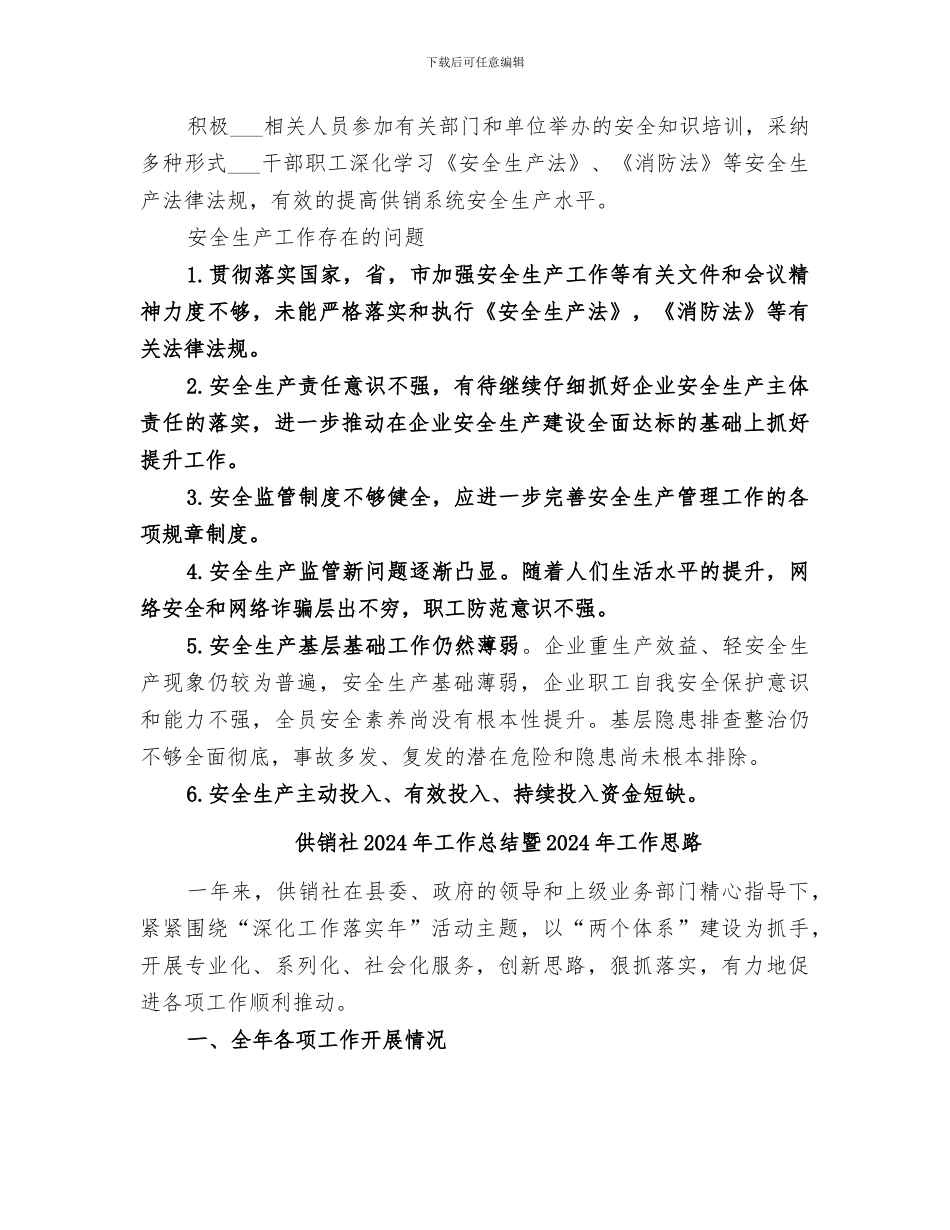 供销社2024年安全生产工作总结_第3页