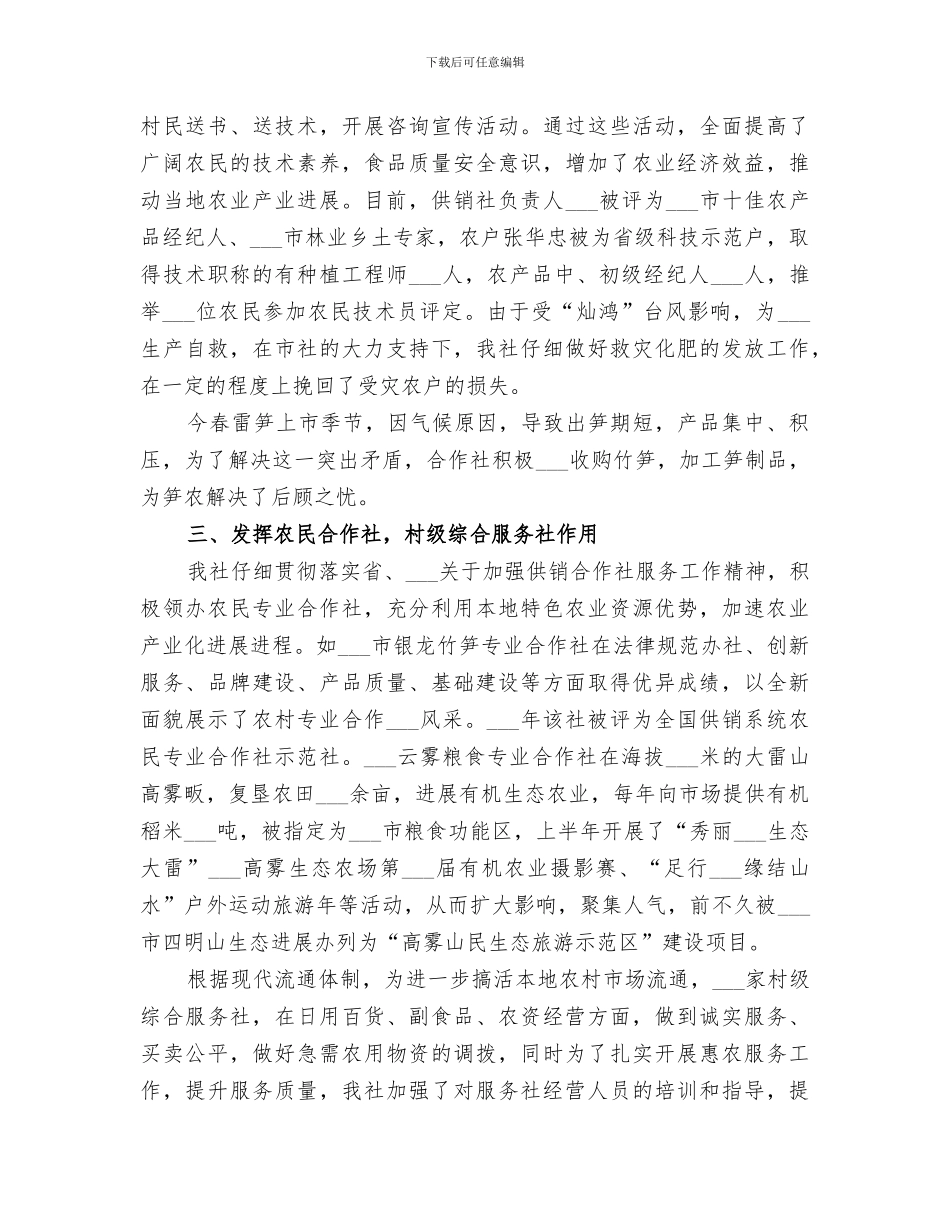 供销社2024年度年终工作总结_第2页