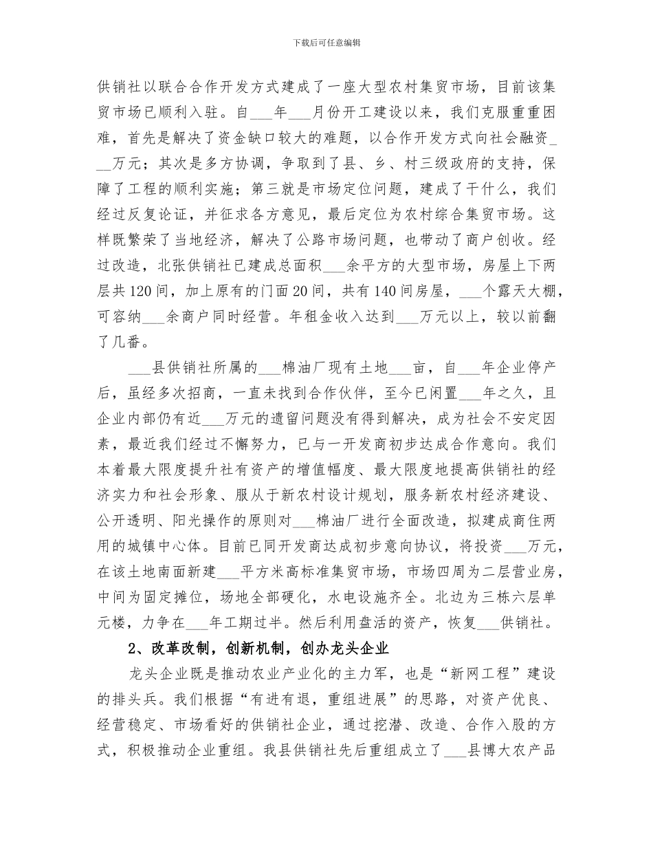 供销社2024年终工作总结_第2页