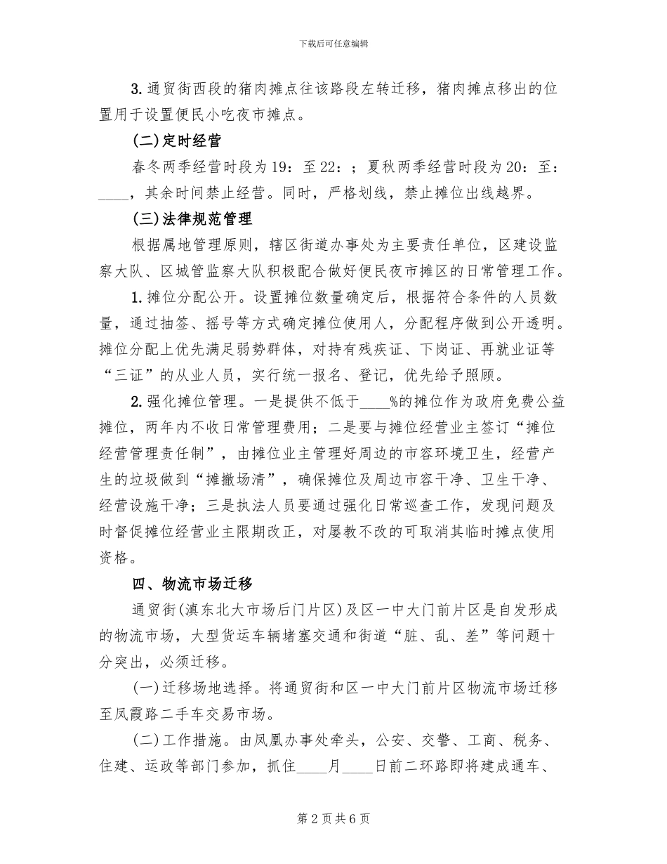 便民摊区设置工作方案范文_第2页