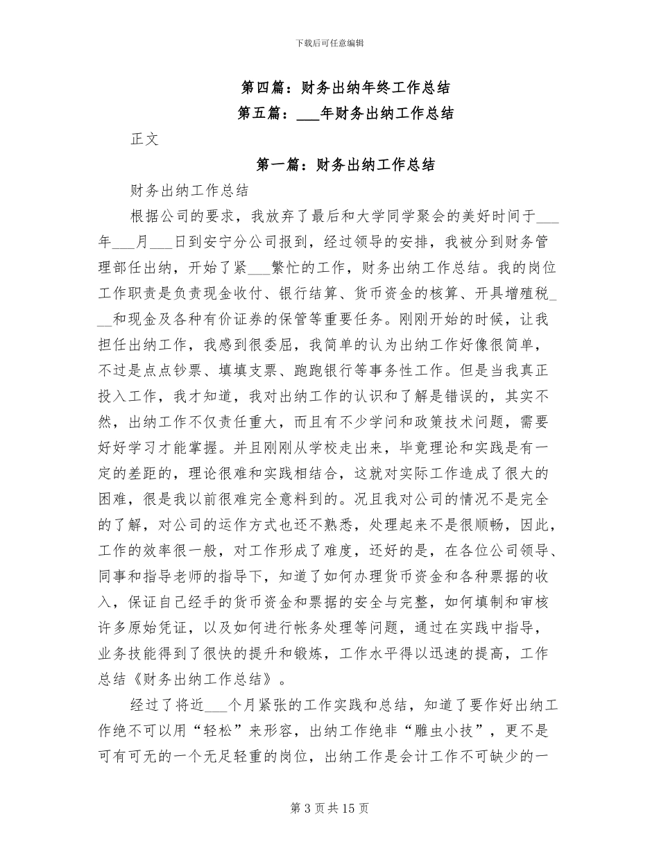 保险出纳2024年财务工作总结_第3页