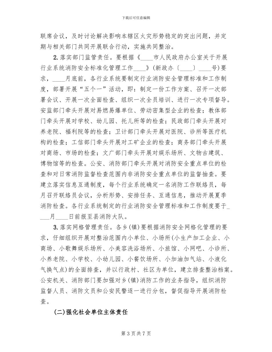 全县夏季消防检查工作方案(2篇)_第3页