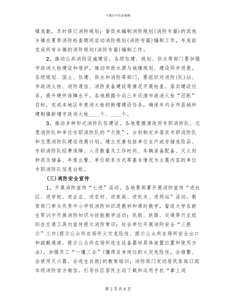 全市夏季消防安全检查工作方案范文_第3页