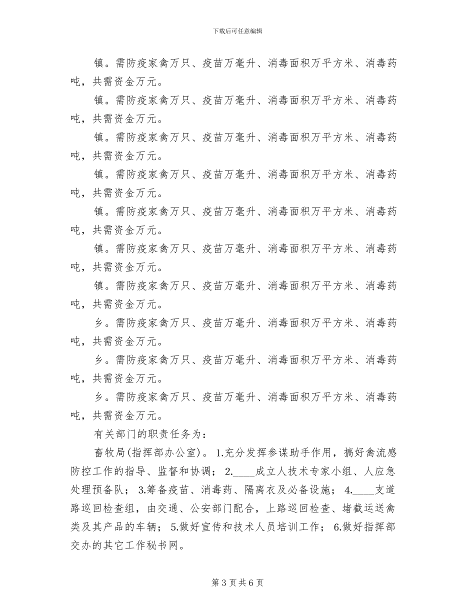 全市禽流感防治工作实施方案_第3页