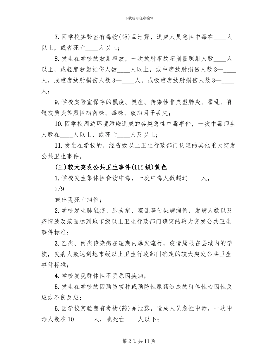 公共卫生突发事件处置应急预案参考范文(2篇)_第2页