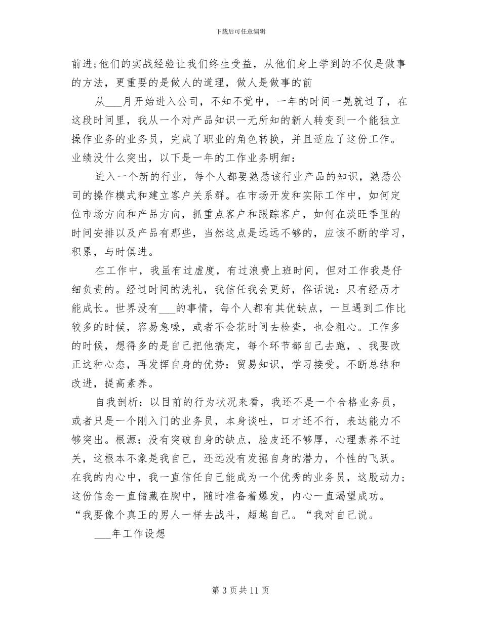 公司业务员2024年工作总结_第3页