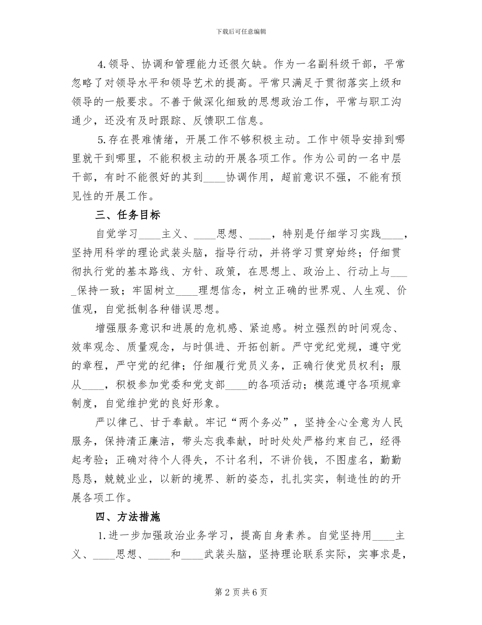 公司中层干部整改方案_第2页