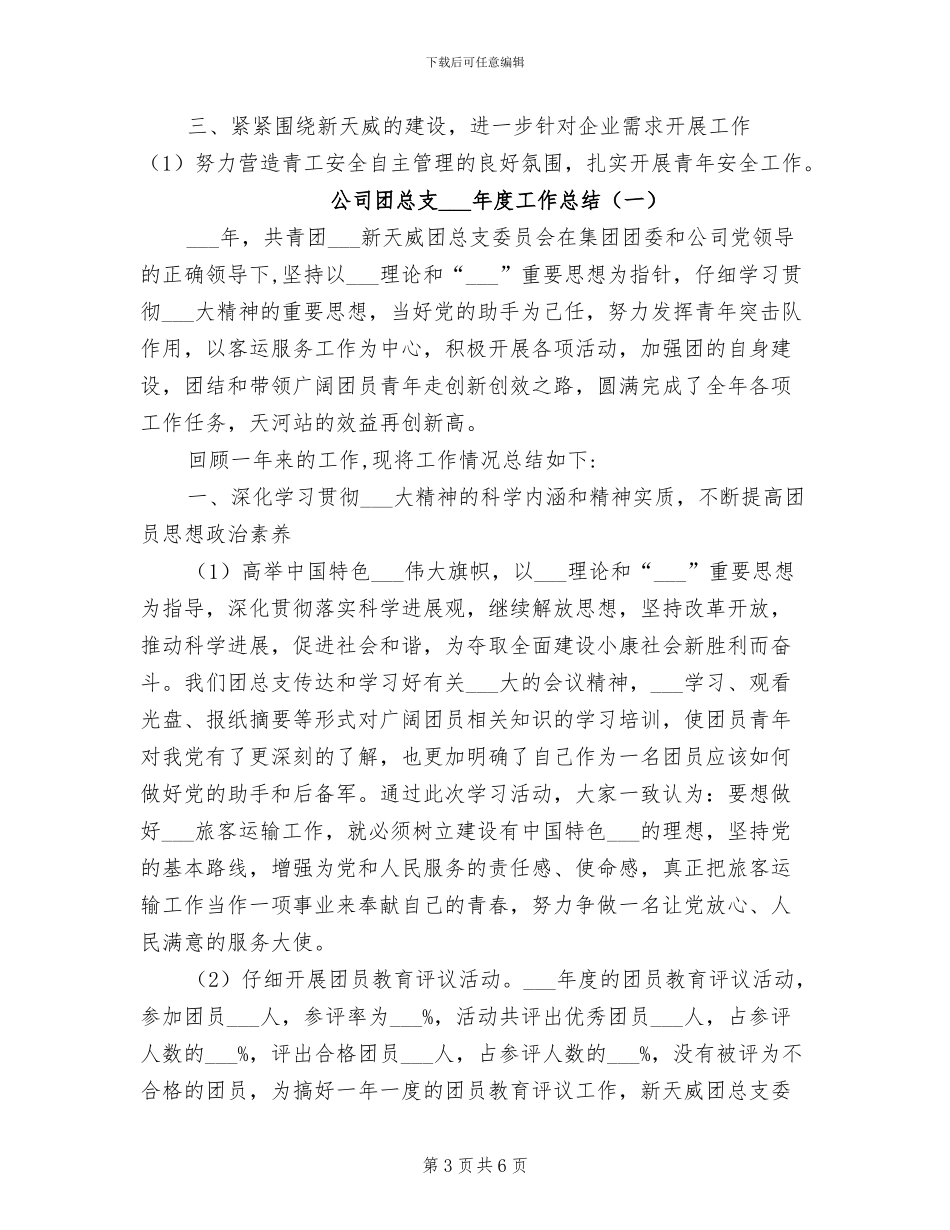 公司团总支2024年度工作总结_第3页