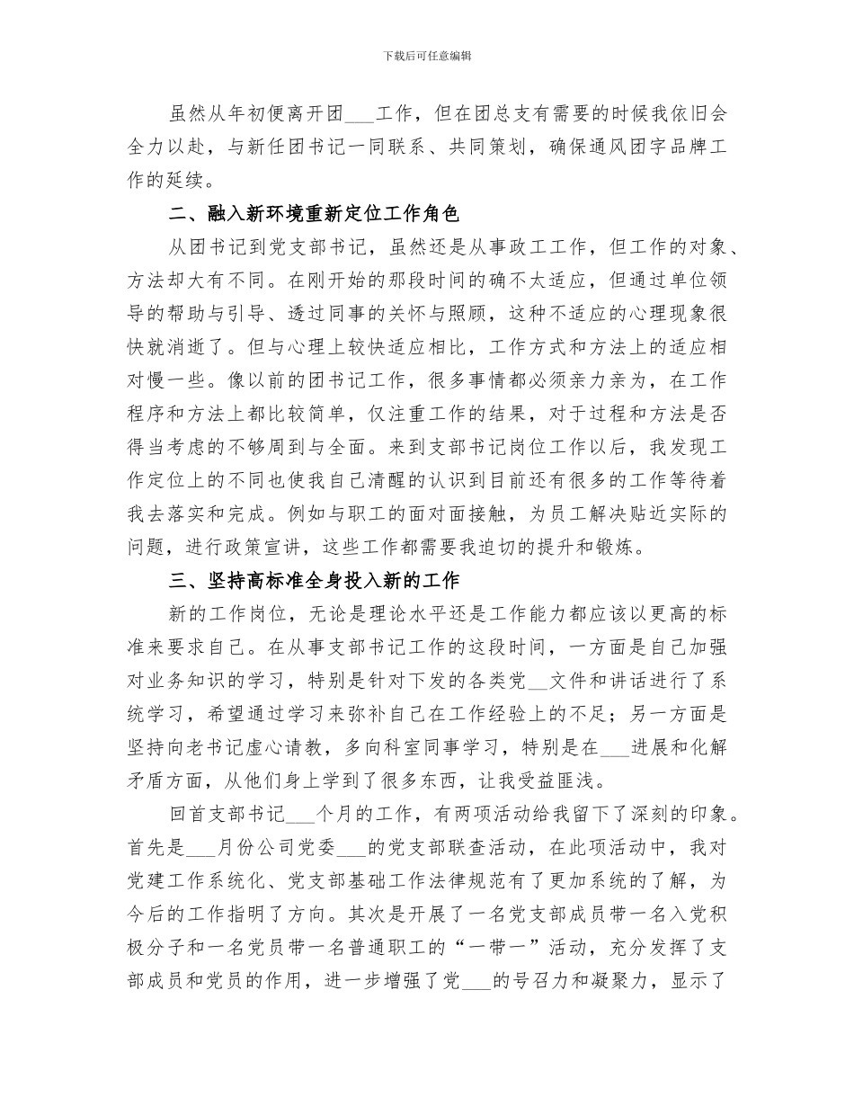 公司支部书记2024个人工作总结_第2页