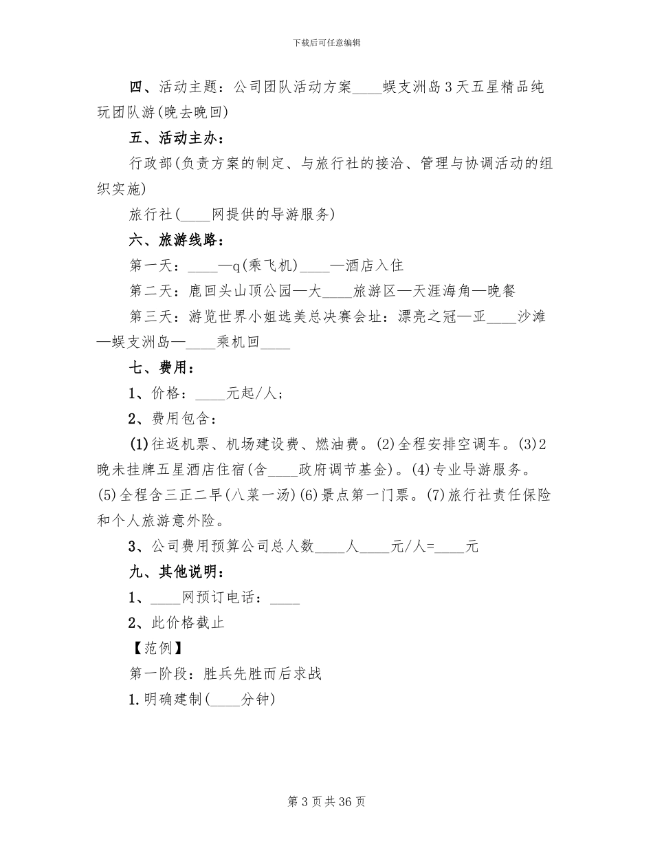 公司活动策划方案模版范文_第3页