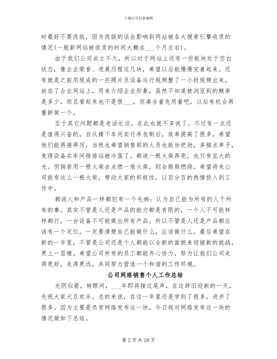 公司网络销售2024年度总结_第2页