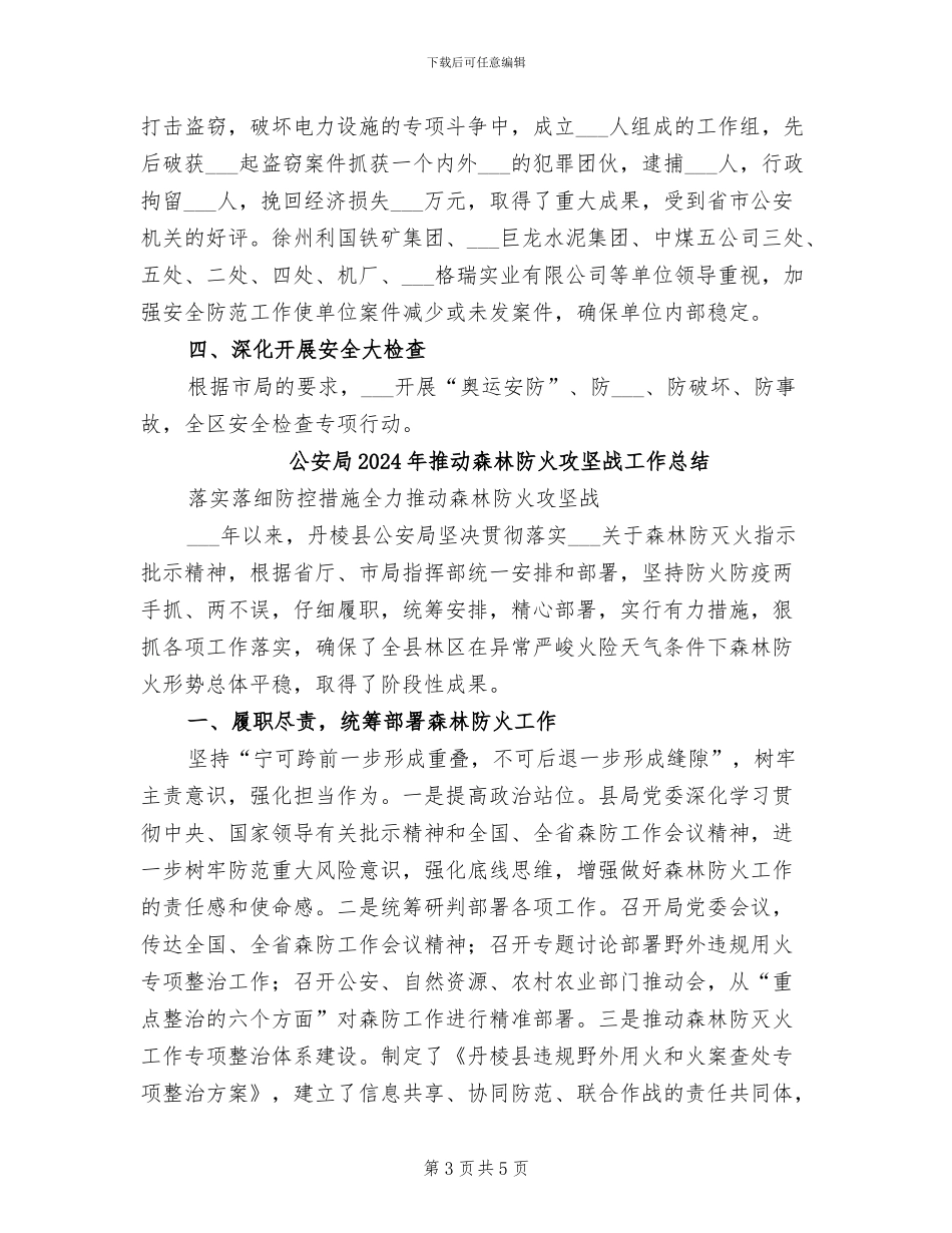 公安局2024年度工作总结_第3页