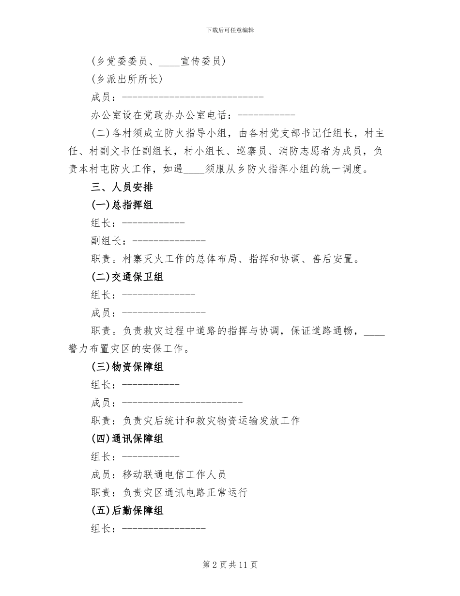 关于对专职消防队灭火救援预案进行公范文_第2页