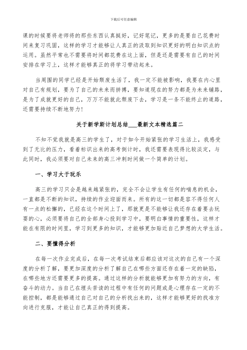 关于新学斯计划总结2024文本_第2页