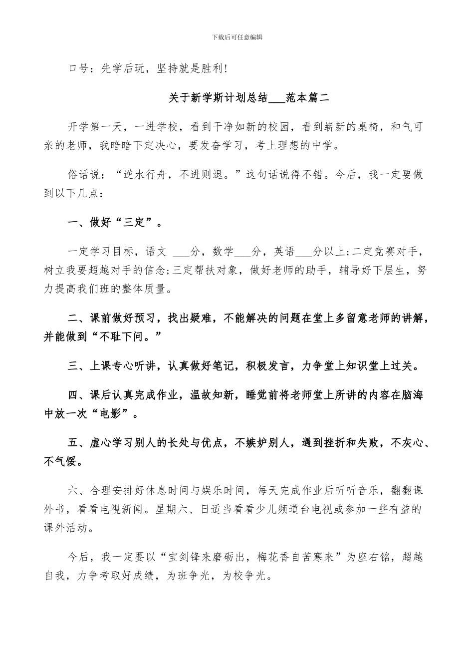 关于新学斯计划总结2024范本_第2页
