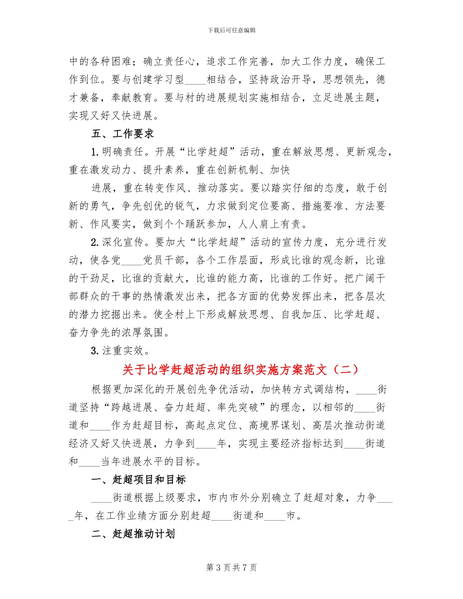 关于比学赶超活动的组织实施方案范文_第3页