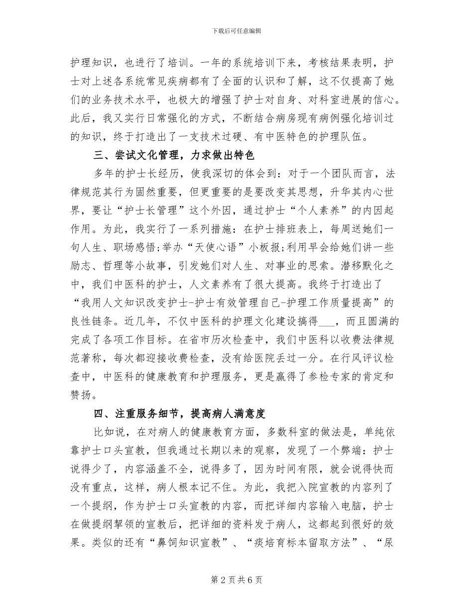 内科护理2024年度工作总结两_第2页