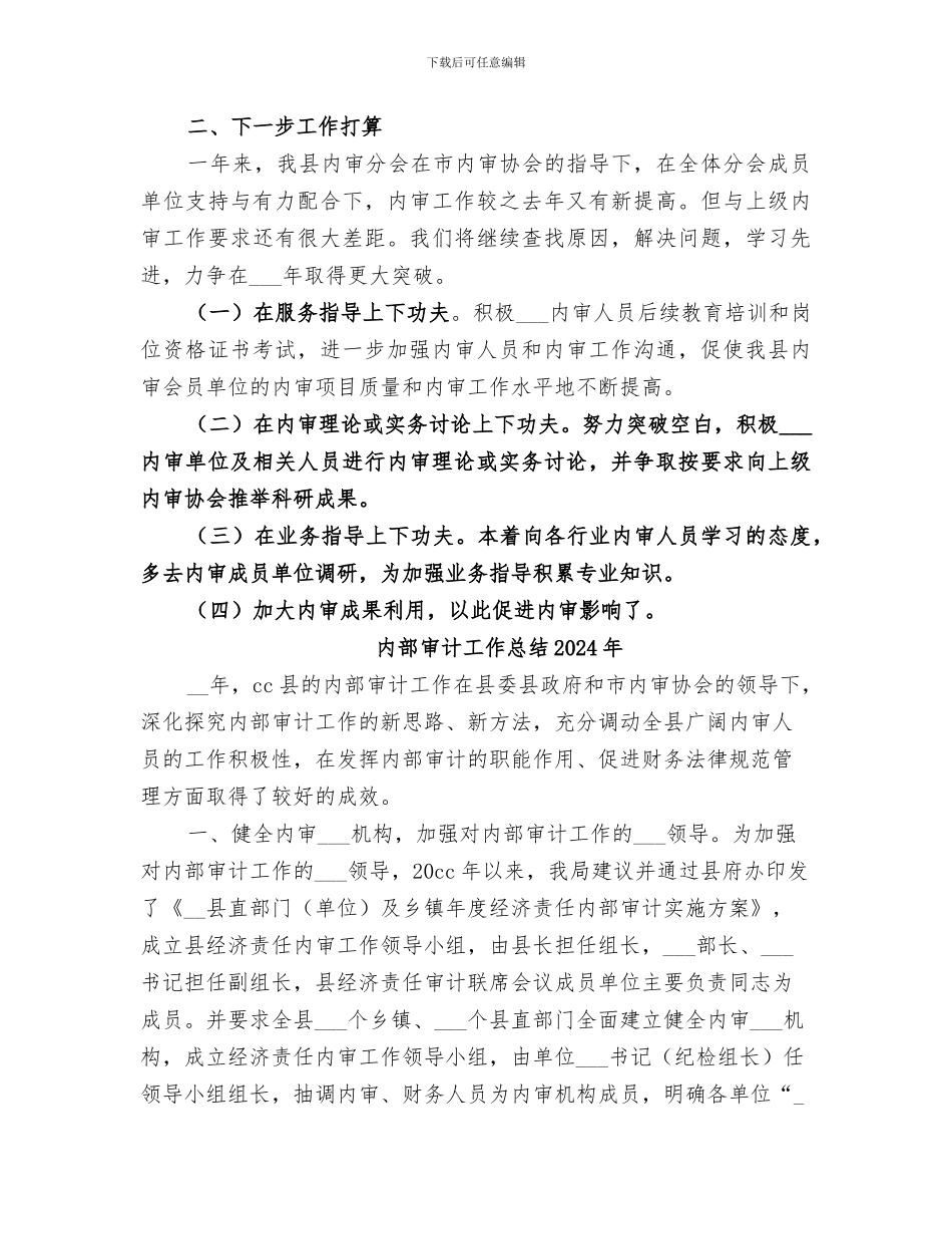 内部审计协会2024年工作总结_第3页