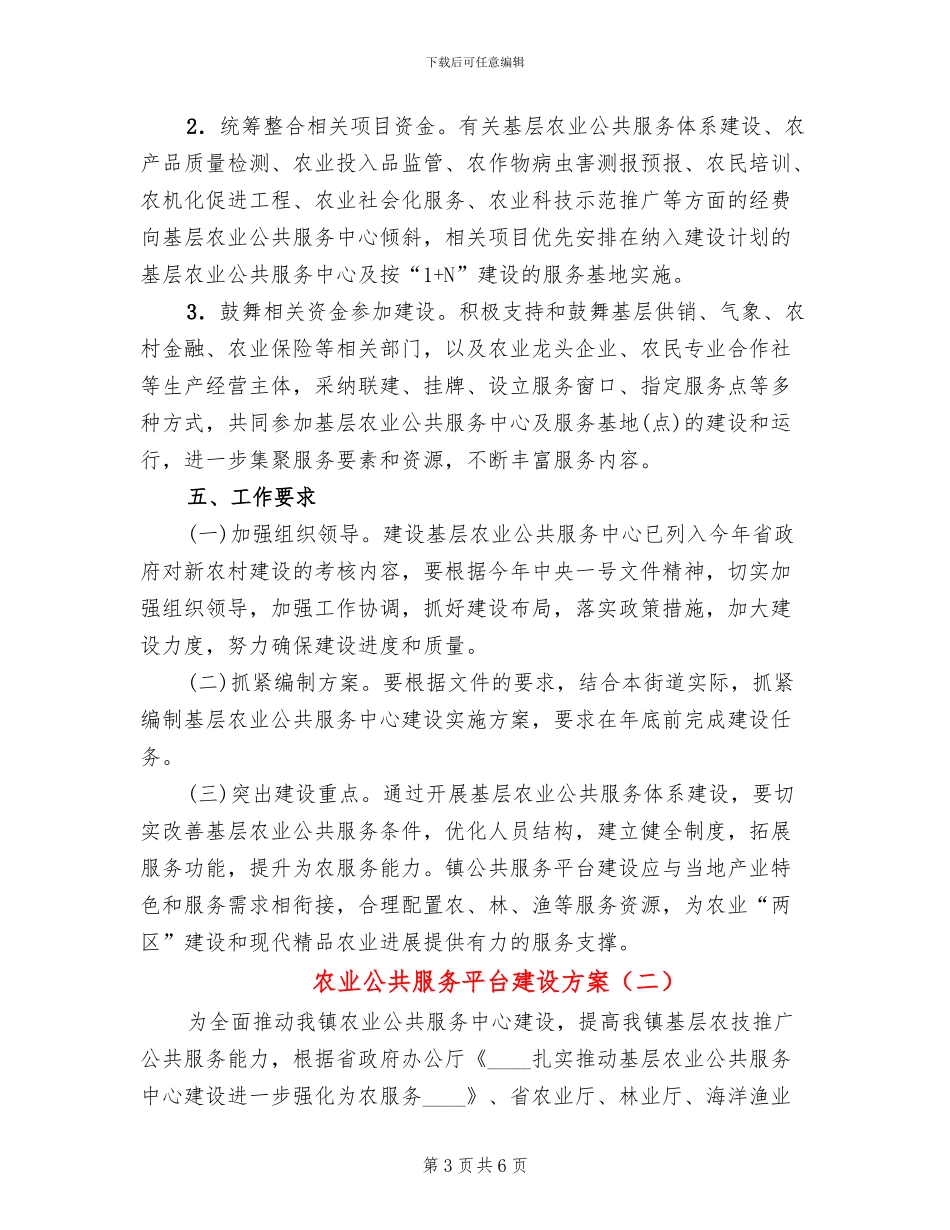 农业公共服务平台建设方案(2篇)_第3页