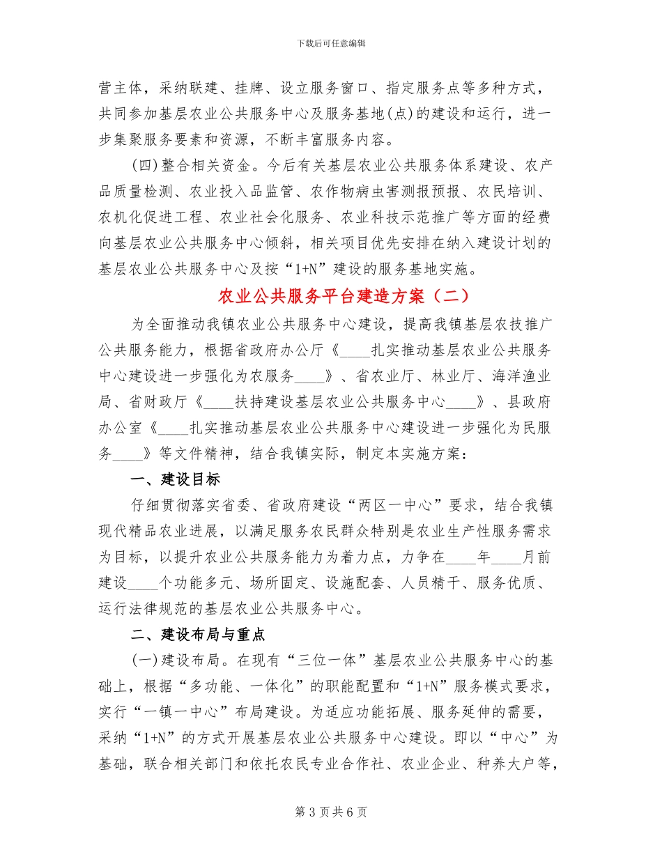 农业公共服务平台建造方案(2篇)_第3页