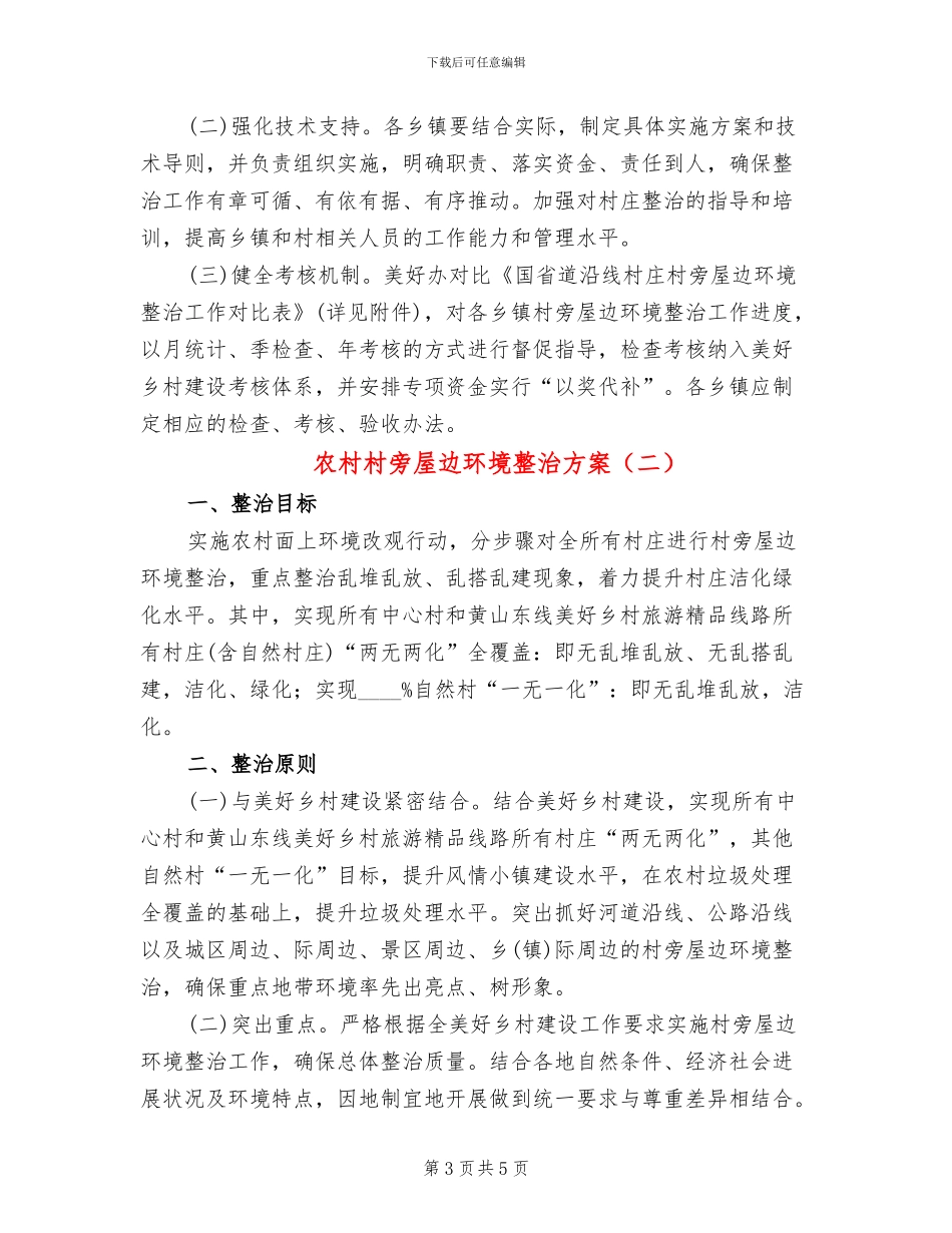 农村村旁屋边环境整治方案_第3页
